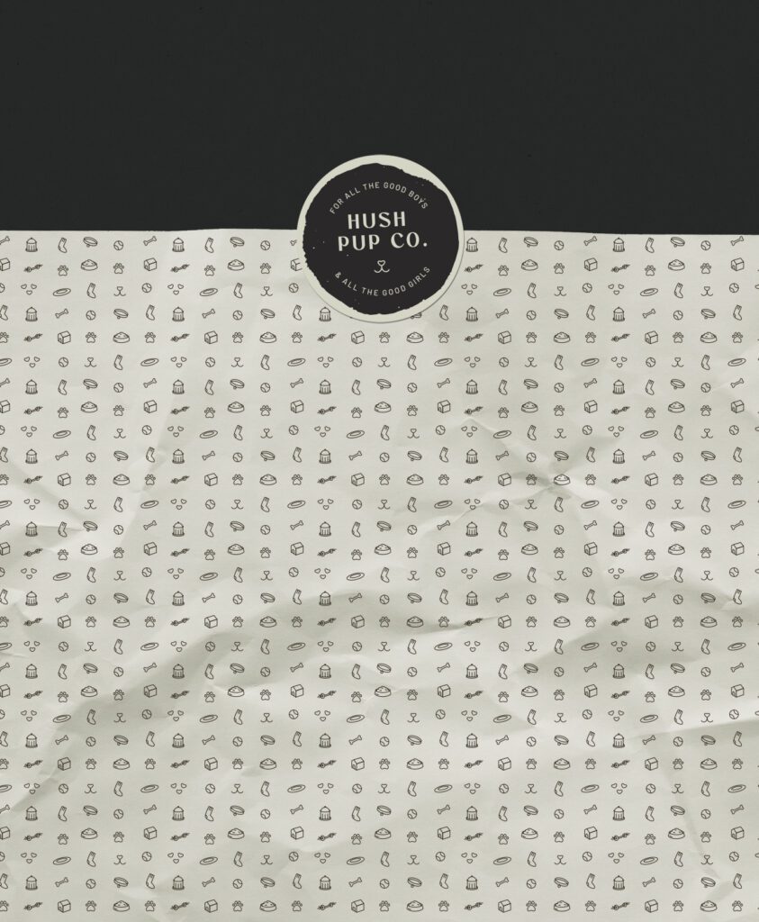 Hush Pup Co. Package Paper Design - Designed by Astute Communications