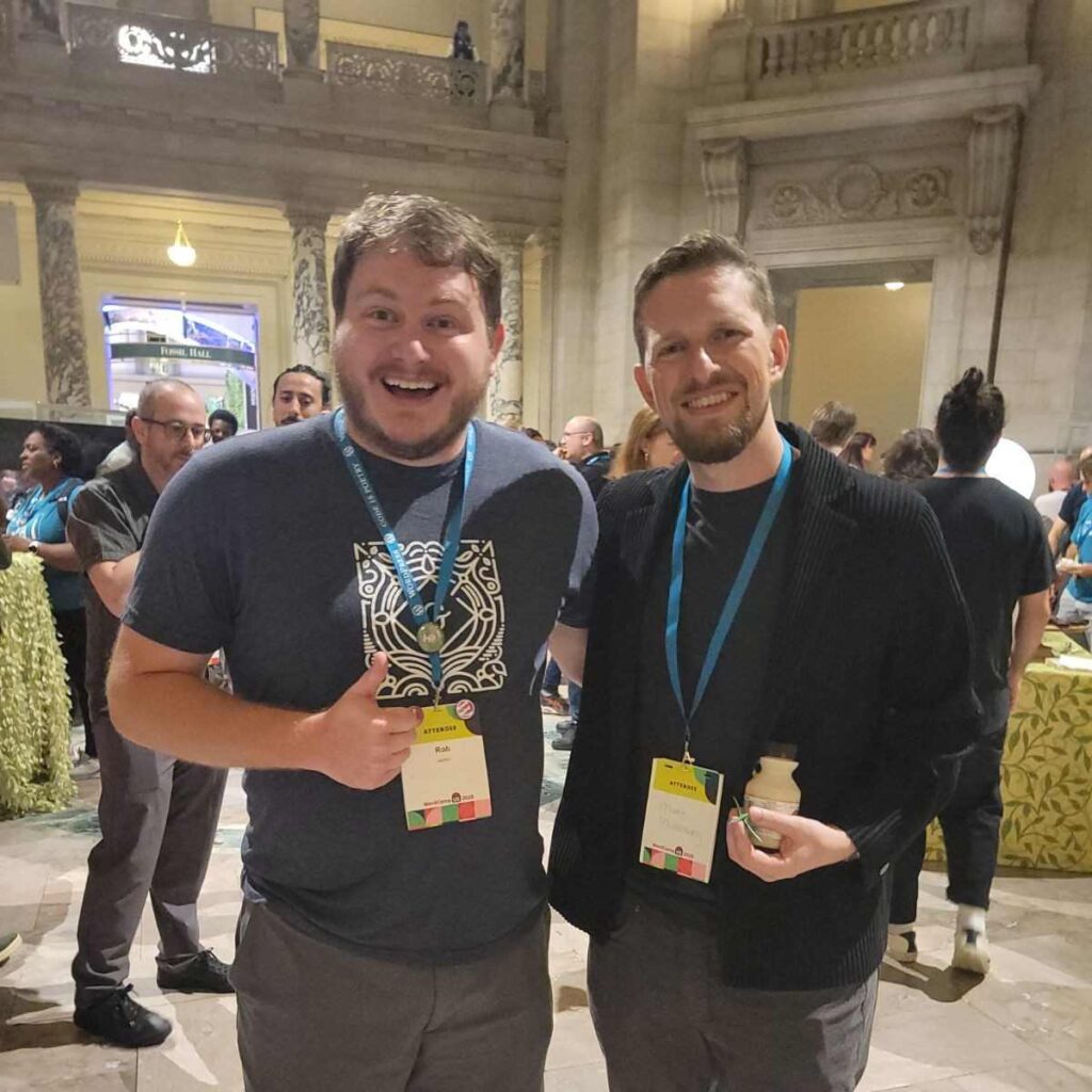 Rob with Matt Mullenweg, the founder of WordPress.
